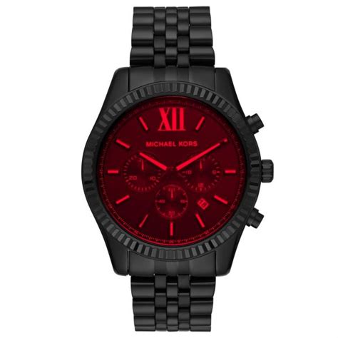 michael kors watch black and red